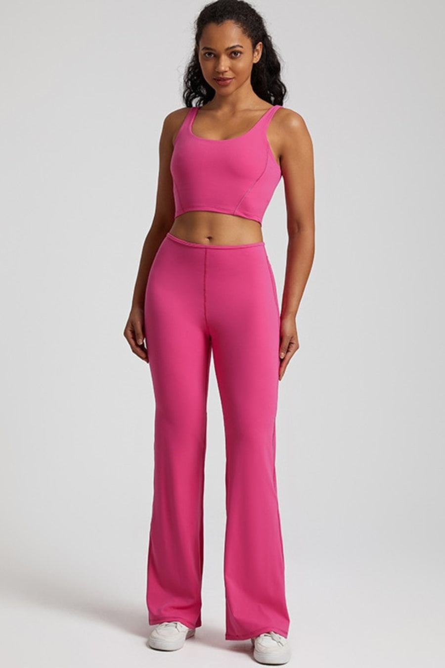 Ensemble Yoga Pantalon & Brassière - rose foncé / S