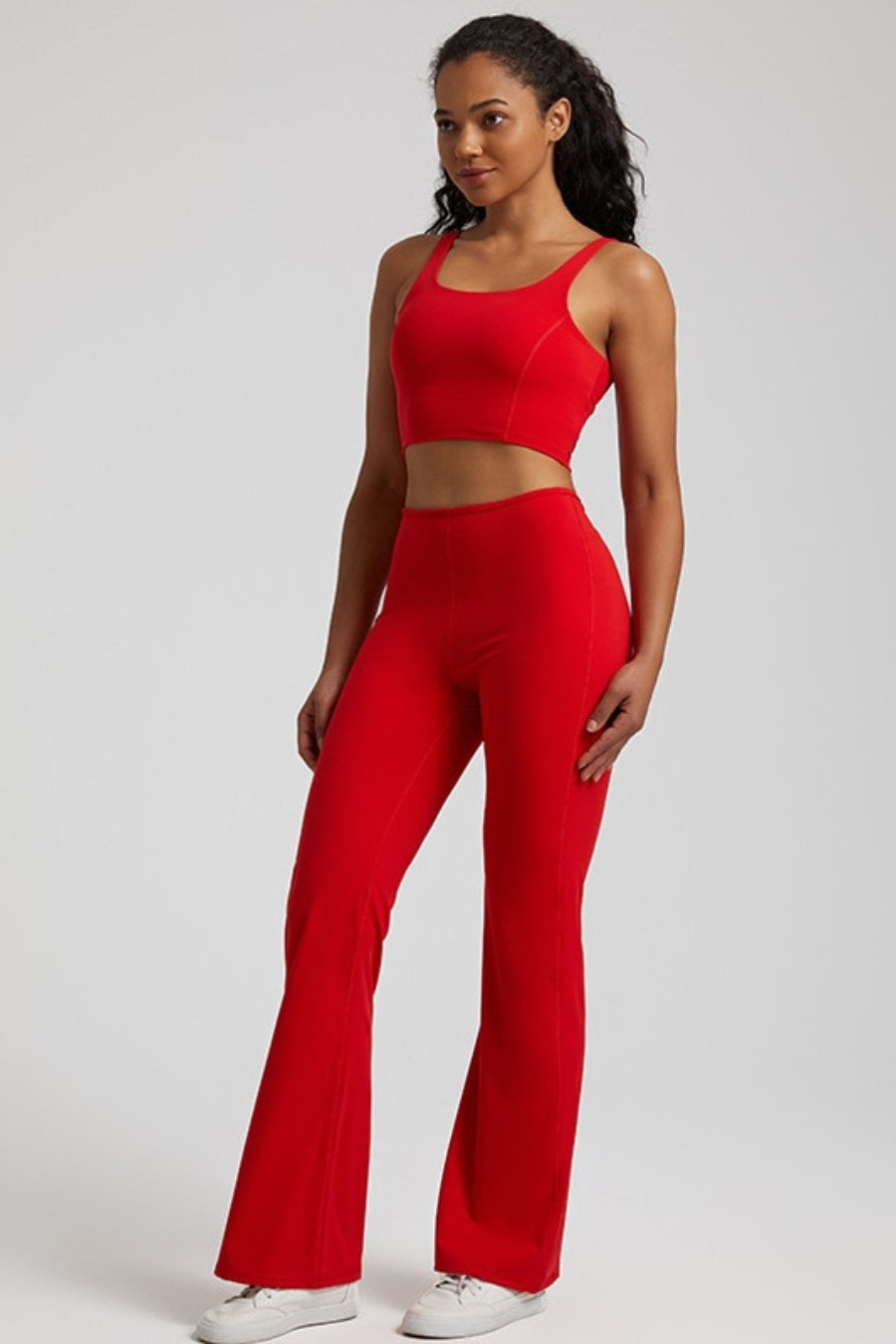 Ensemble Yoga Pantalon & Brassière - rouge / S