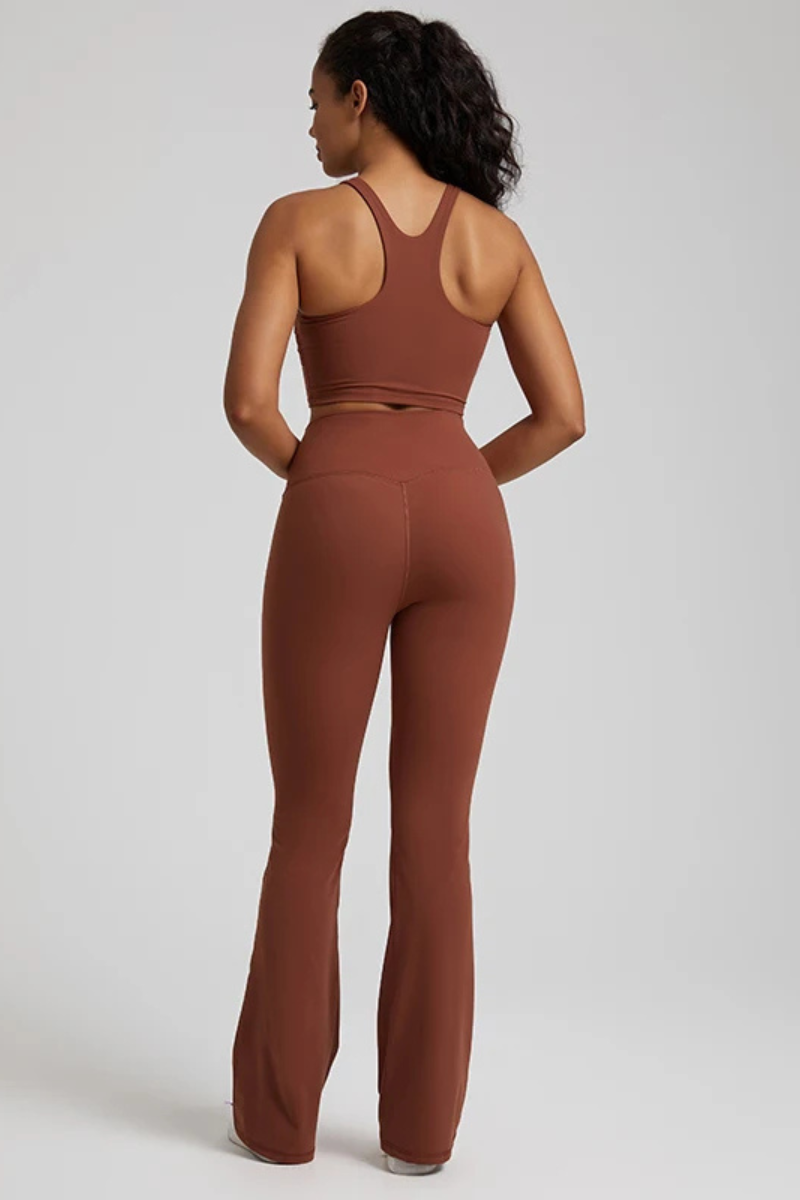 Ensemble Yoga Pantalon Dos Nageur - marron / S