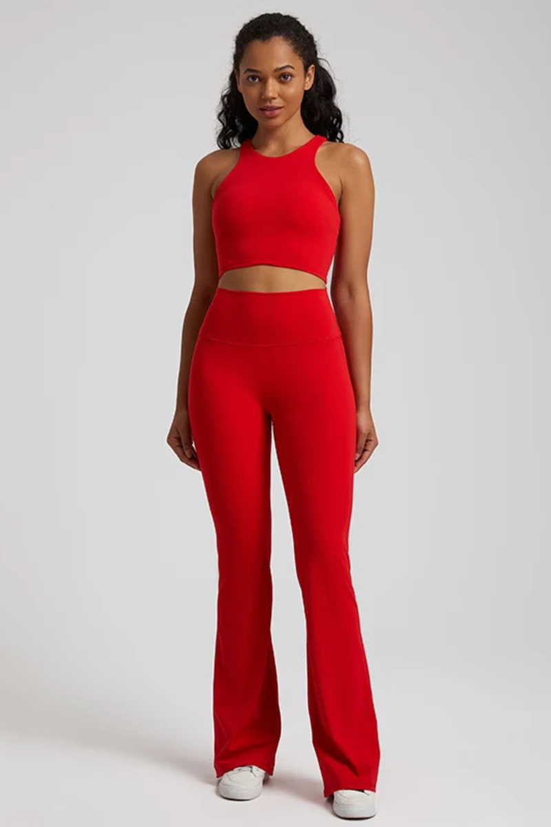 Ensemble Yoga Pantalon Dos Nageur - rouge / S