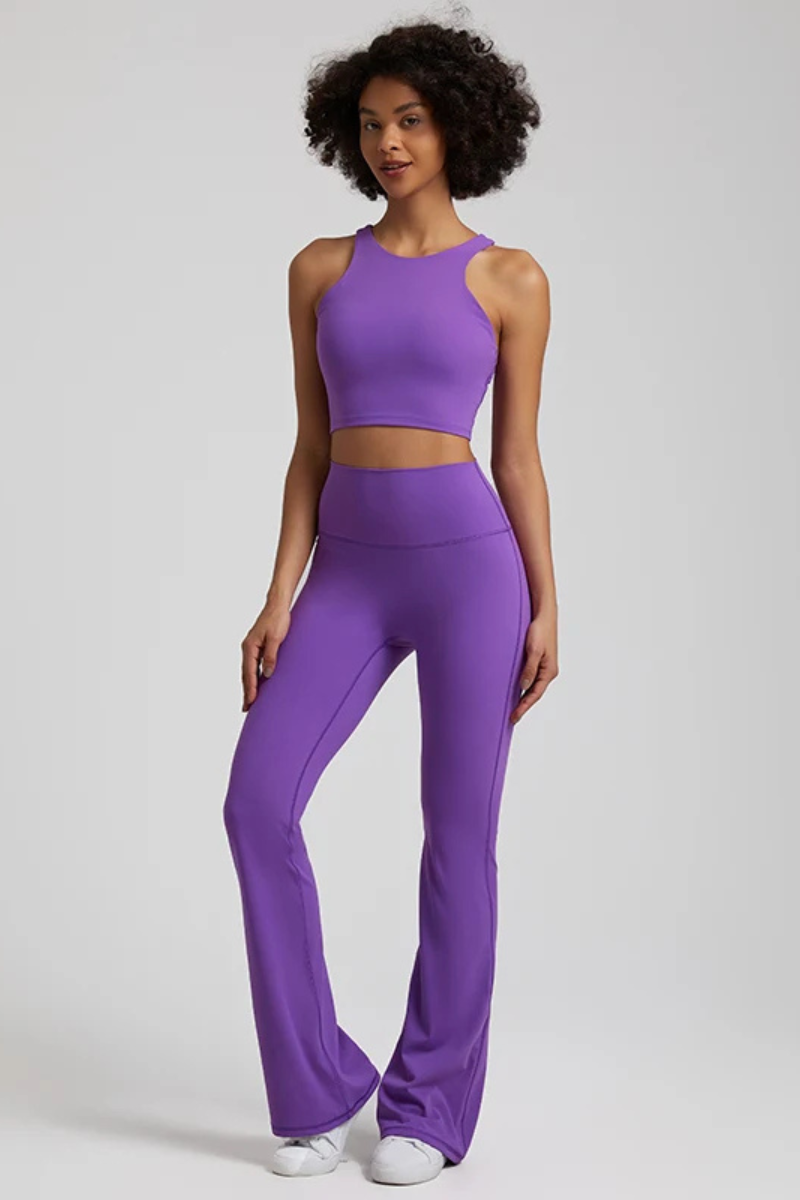 Ensemble Yoga Pantalon Dos Nageur - violet / S