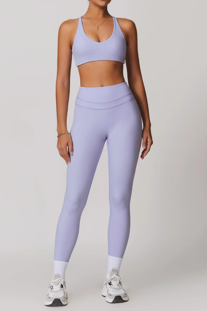 Ensemble Yoga Puja - violet clair / S