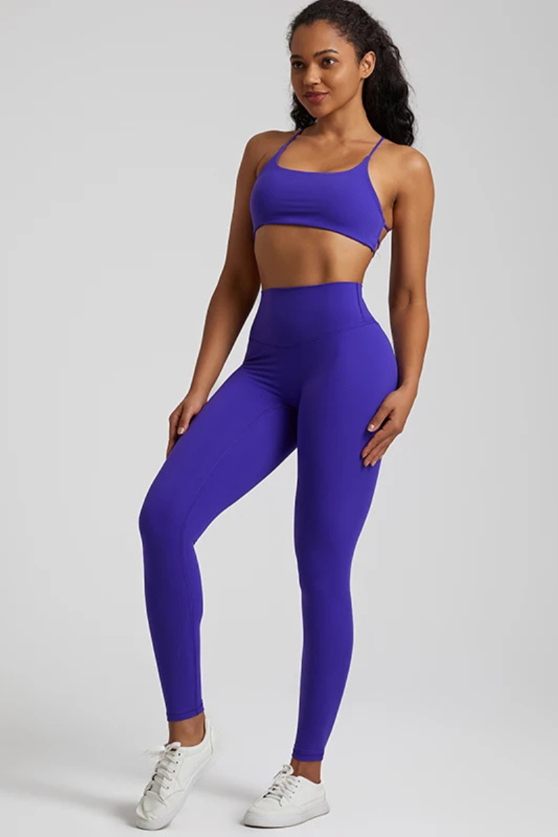 Ensemble Yoga Sensuel - bleu foncé / S