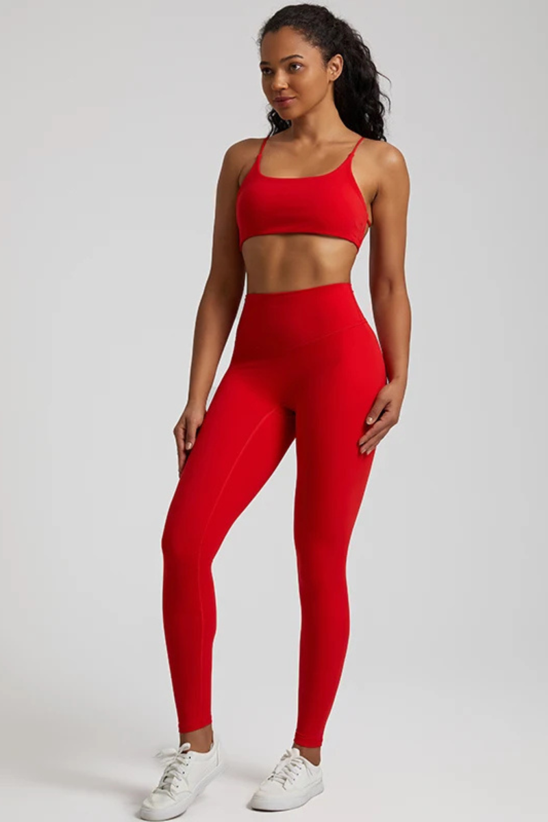 Ensemble Yoga Sensuel - rouge / S