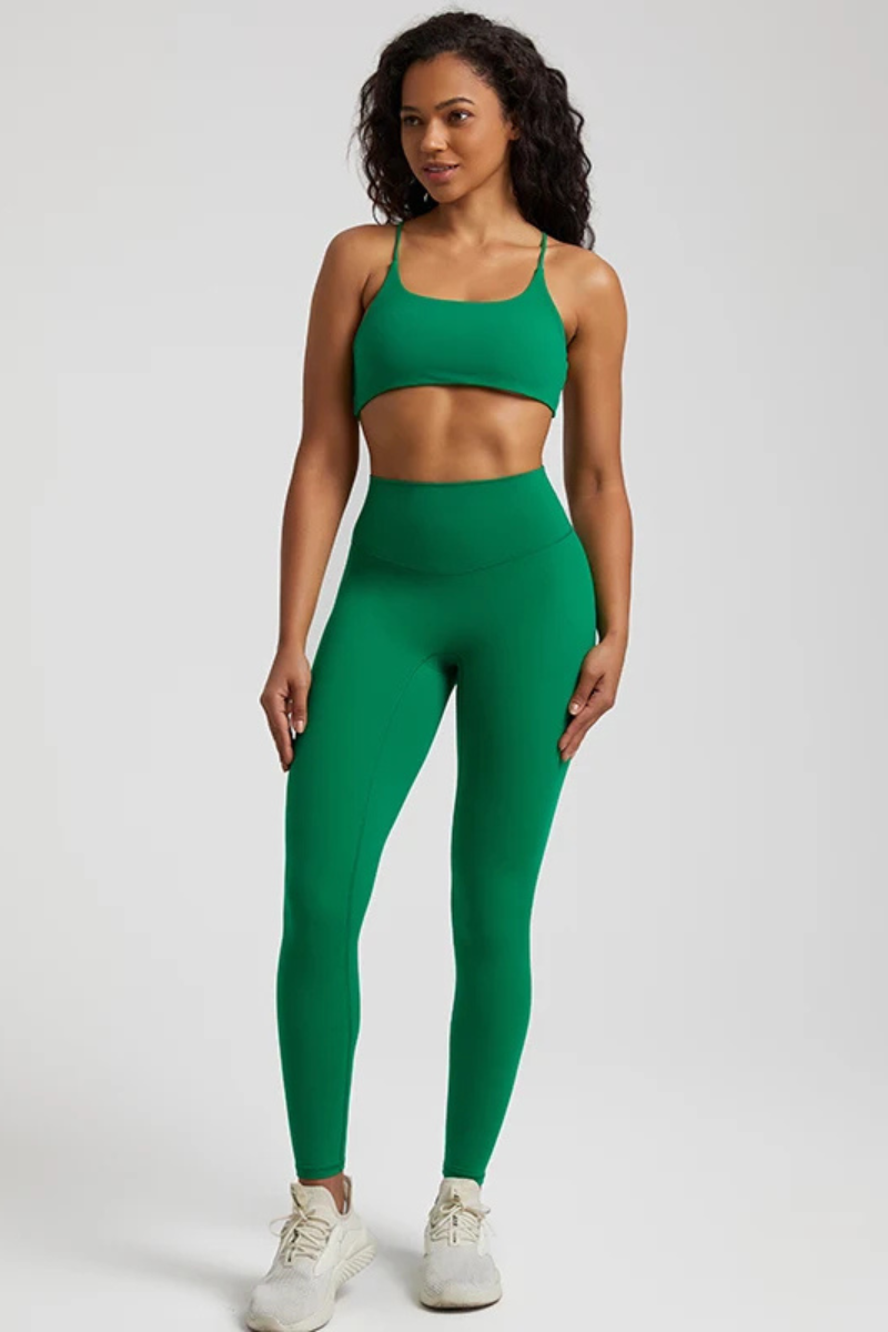 Ensemble Yoga Sensuel - vert / S