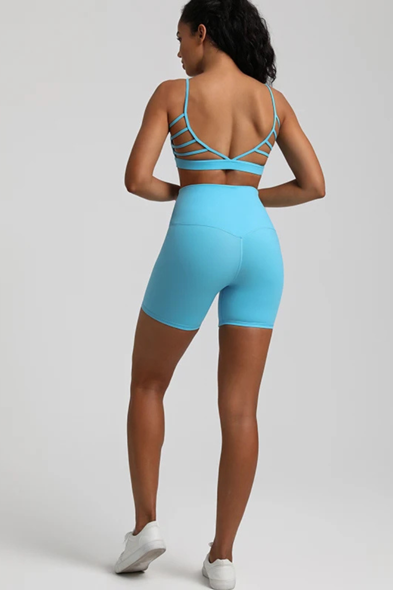 Ensemble Yoga Sexy Court - bleu clair / S