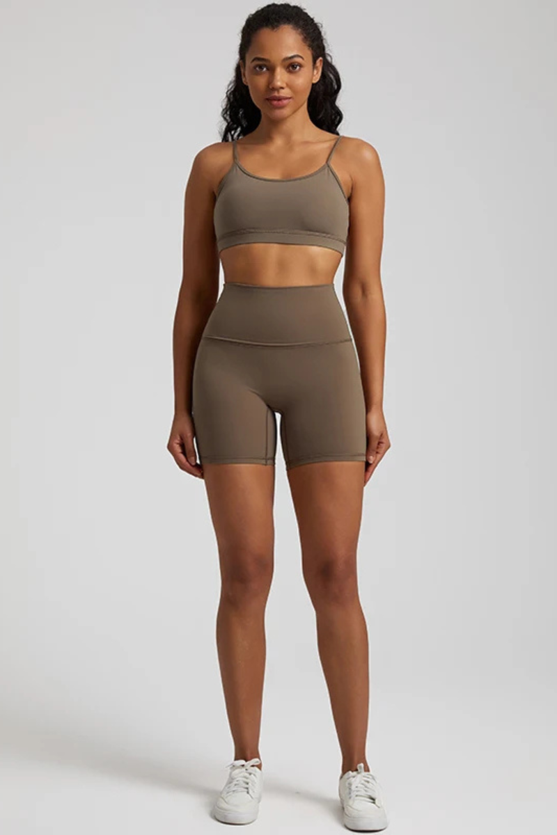 Ensemble Yoga Sexy Court - marron 2 / S