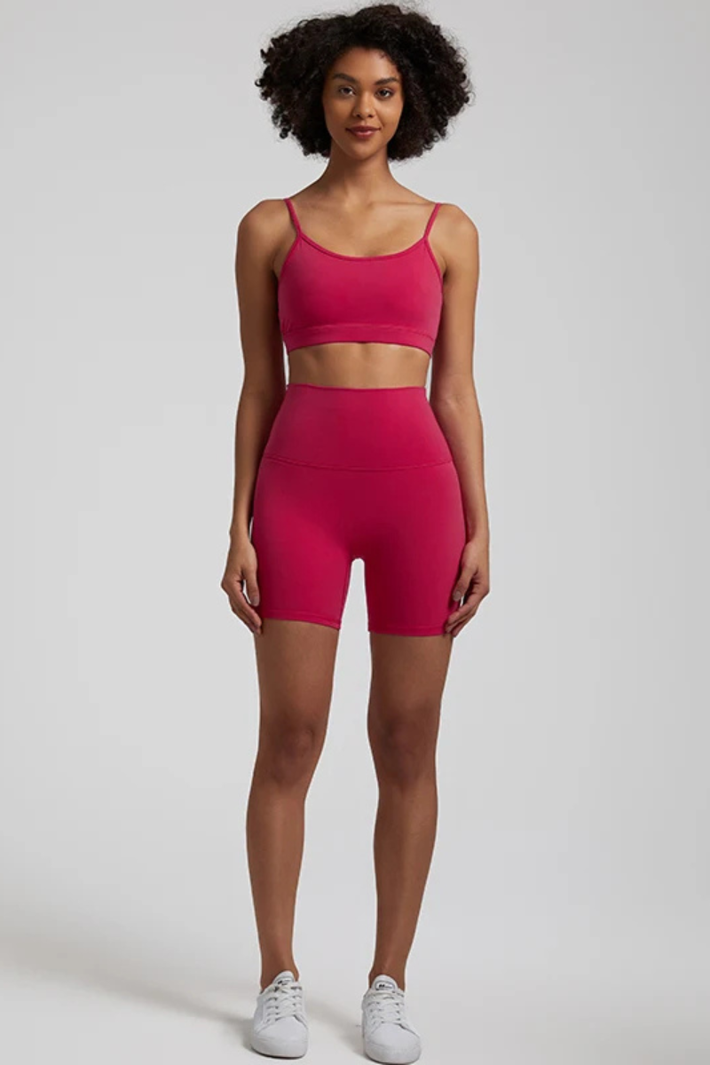 Ensemble Yoga Sexy Court - rose foncé / S
