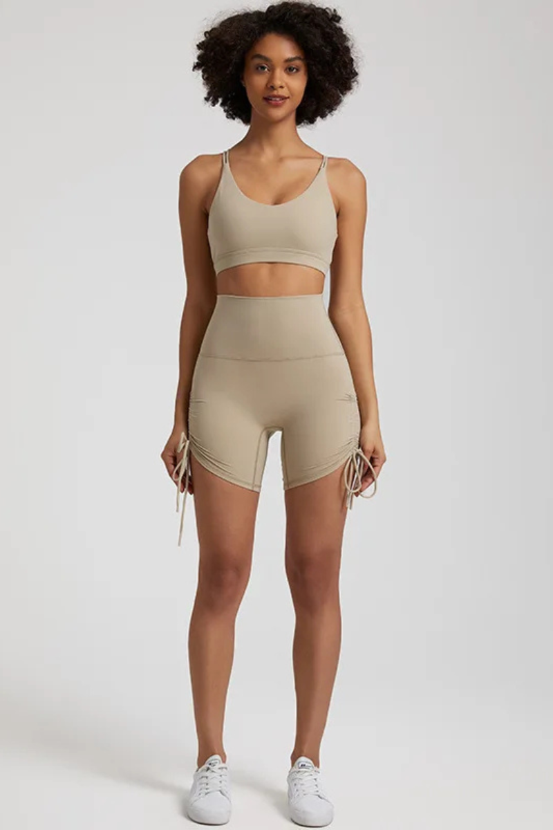 Ensemble Yoga Short Ajustable - beige / S