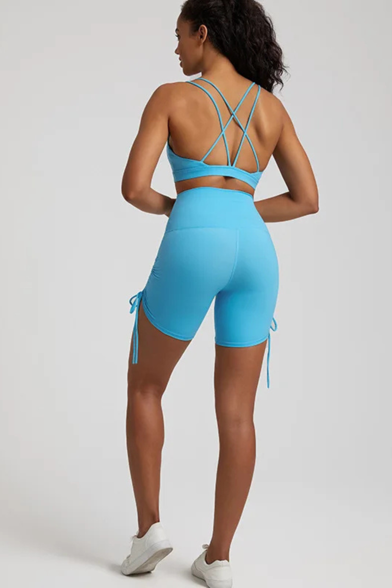 Ensemble Yoga Short Ajustable - bleu clair / S