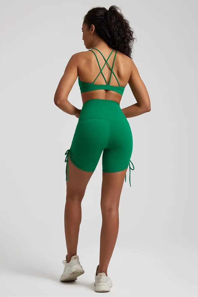 Ensemble Yoga Short Ajustable - vert / S
