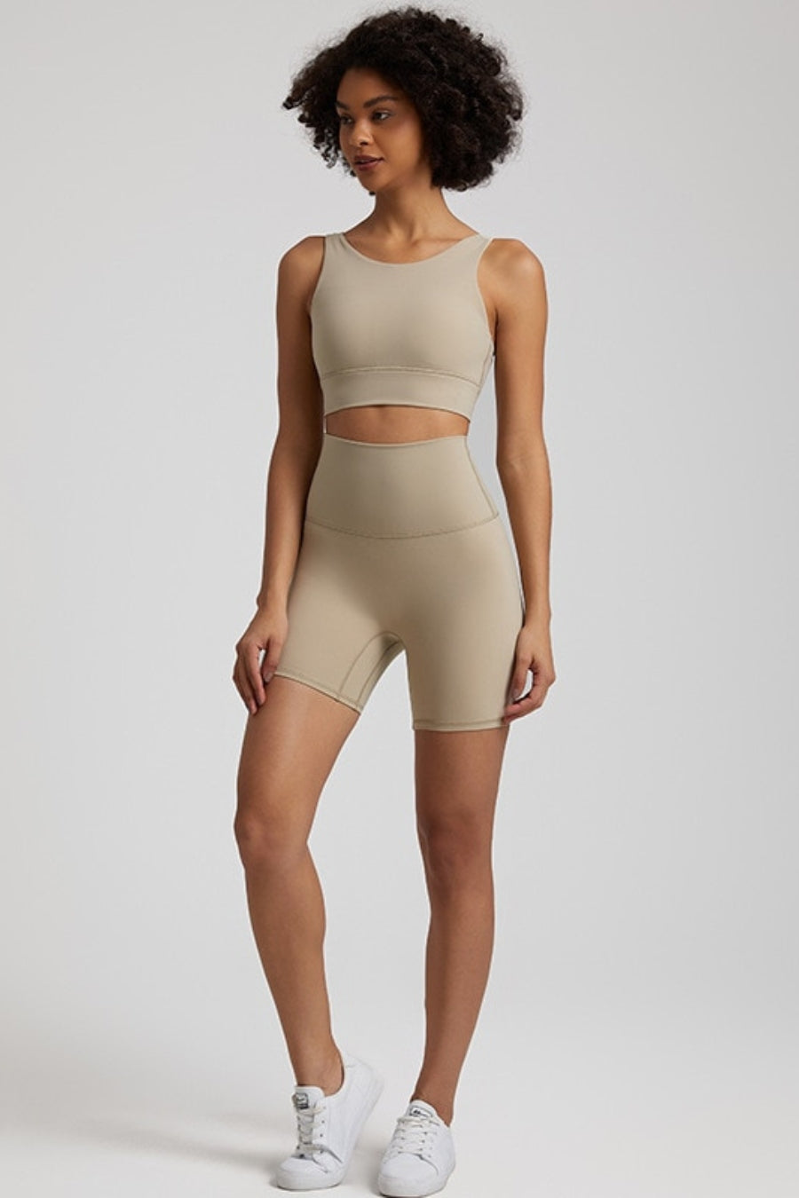 Ensemble Yoga Short & Brassière - beige / S