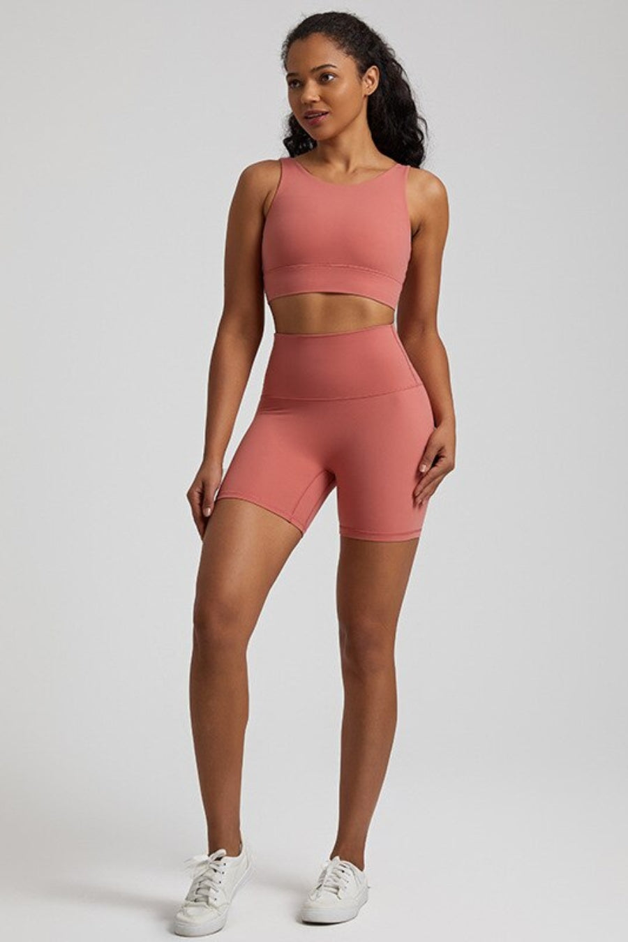 Ensemble Yoga Short & Brassière - rose / S