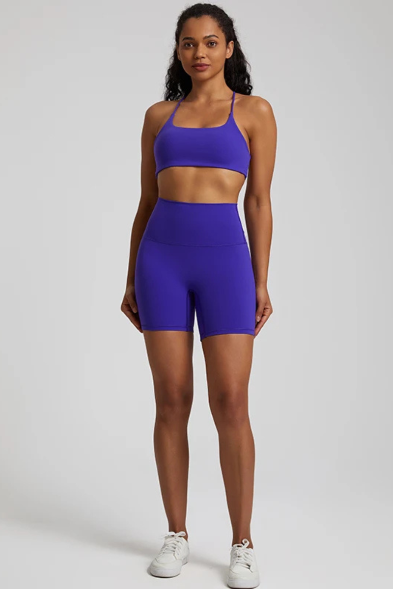 Ensemble Yoga Short Sensuel - bleu foncé / S