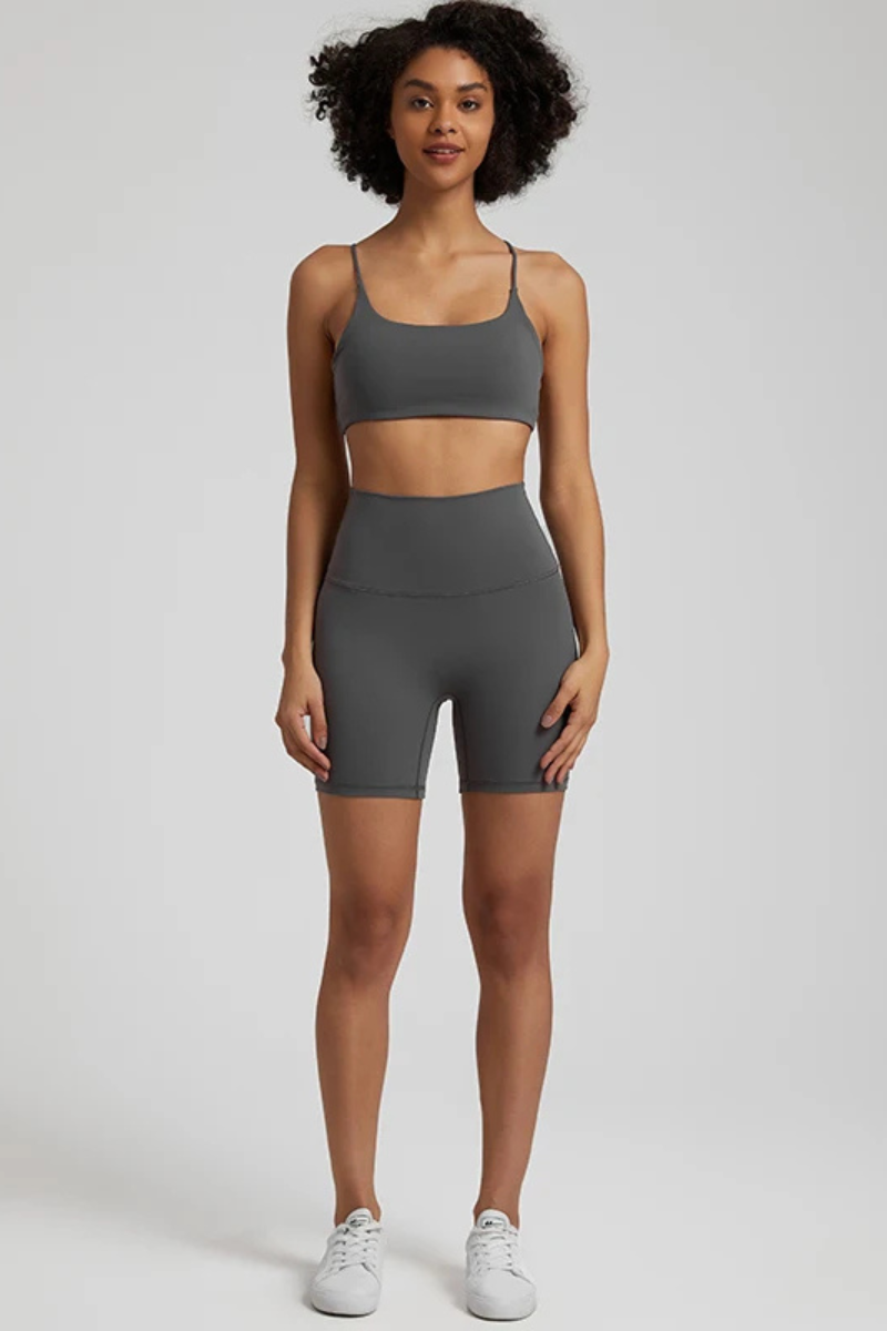 Ensemble Yoga Short Sensuel - gris / S