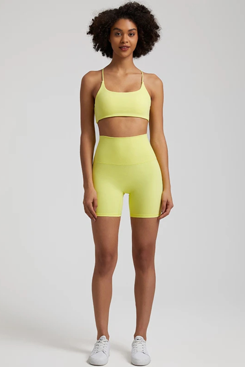 Ensemble Yoga Short Sensuel - jaune / S