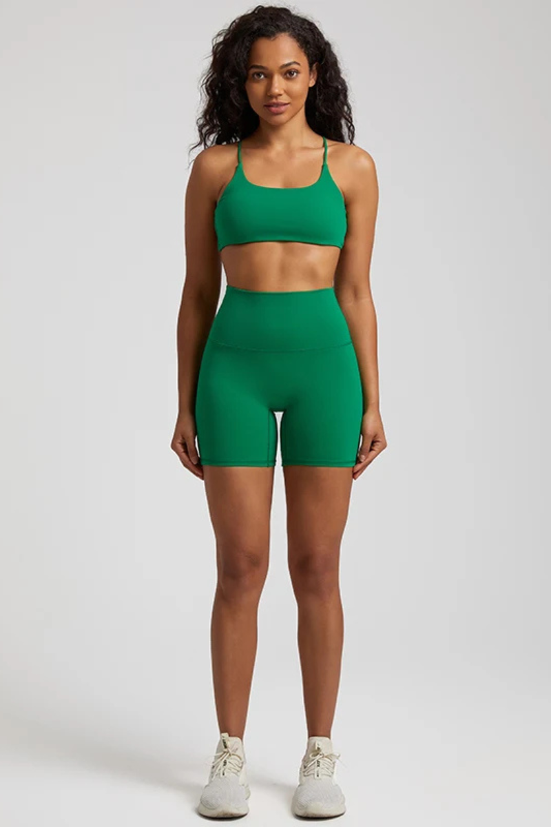 Ensemble Yoga Short Sensuel - vert / S