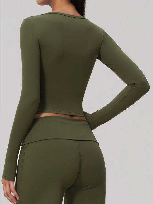 Haut Yoga Décolleté Arrondi
