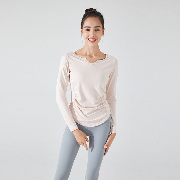 Haut Yoga Femme - Beige / S