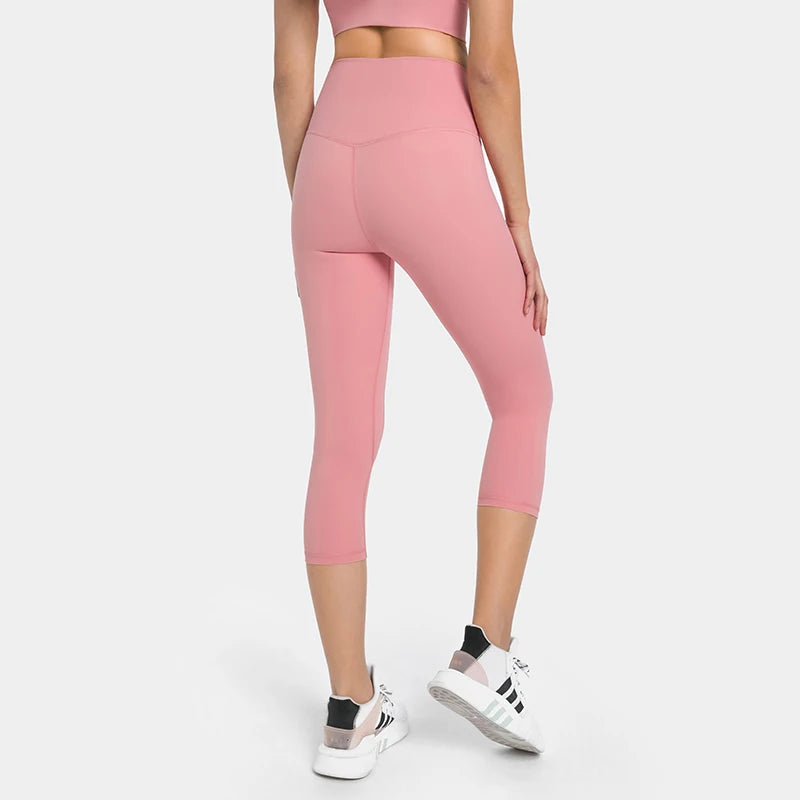 Legging Court Yoga - rose clair / XS