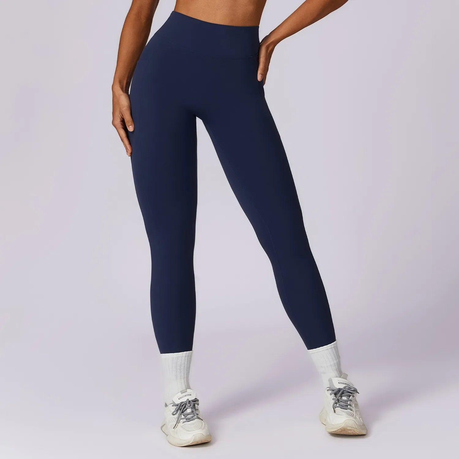 Legging Pilates Taille Haute - bleu marine / S