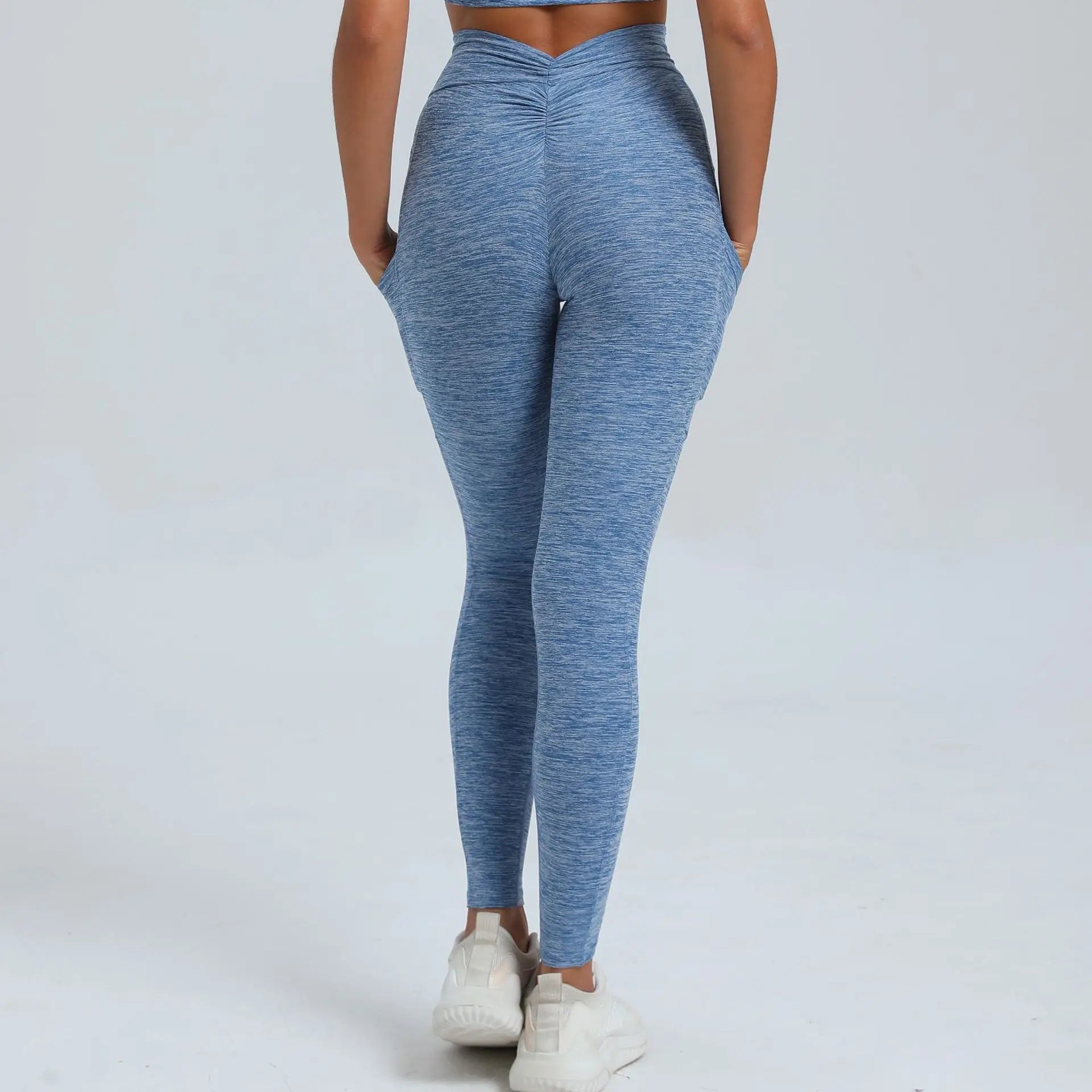 Legging Sport Femme Gainant - bleu gris / S