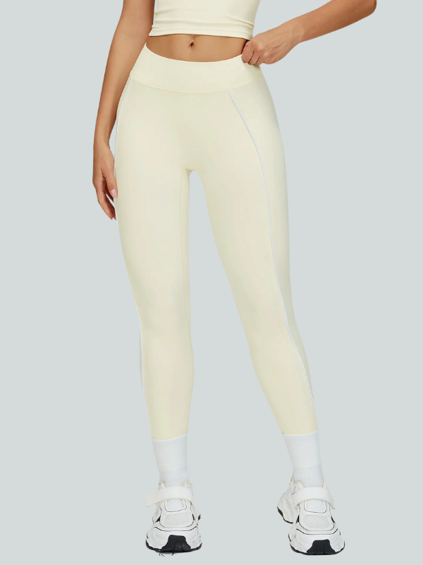 Legging Sport Femme Push Up - jaune clair / S