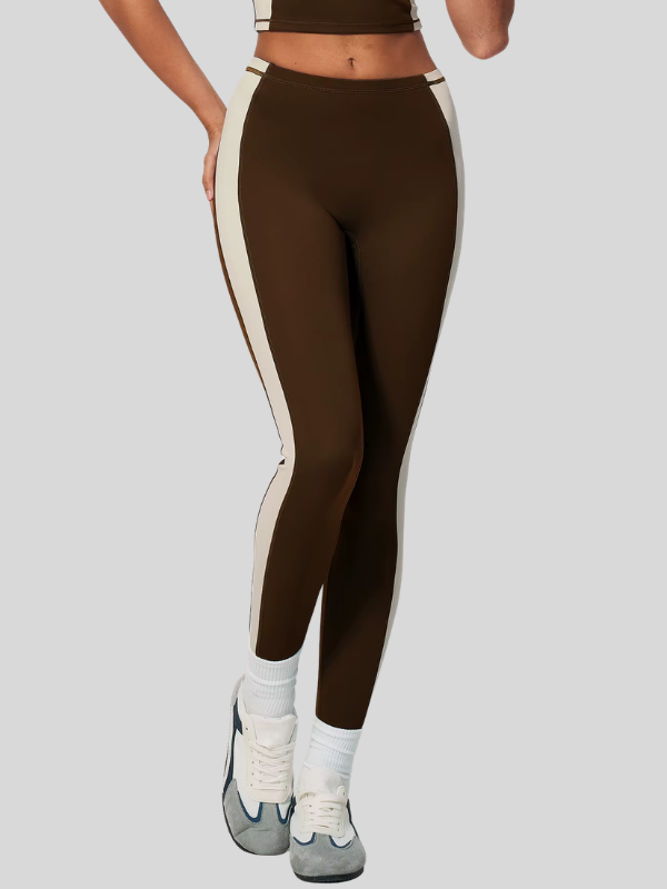 Legging Yoga Bicolore - marron foncé / S
