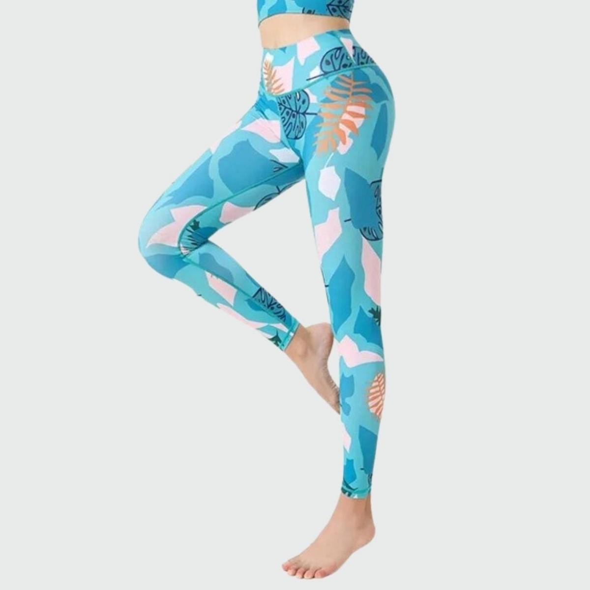 Legging Yoga Blue & Pink