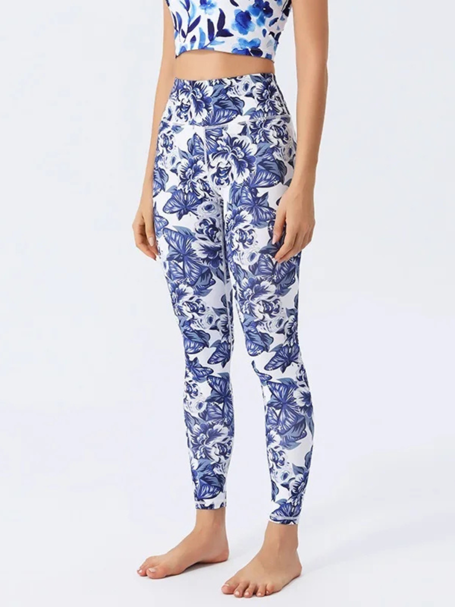 Legging Yoga Femme - fleurs / S