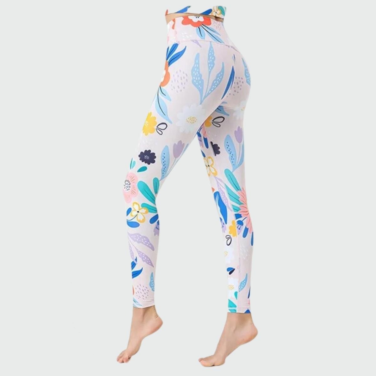Legging Yoga Flowers - fleurs / S