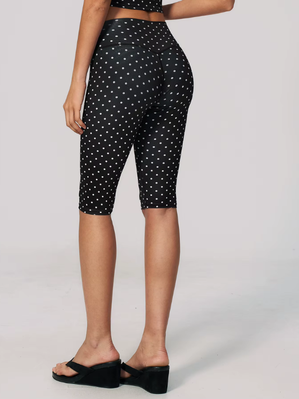 Legging Yoga Pantacourt à Pois