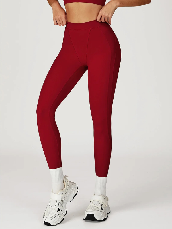 Legging Yoga Sculptant - bordeaux / S