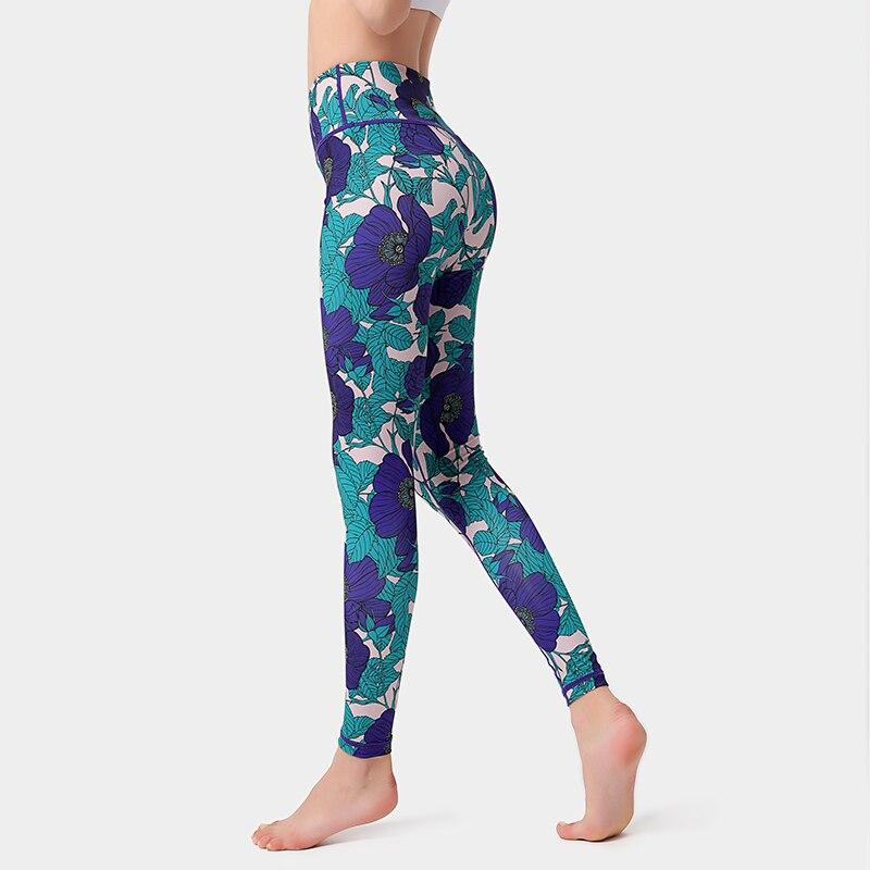 Legging Yoga Strong Flower - bleu / S