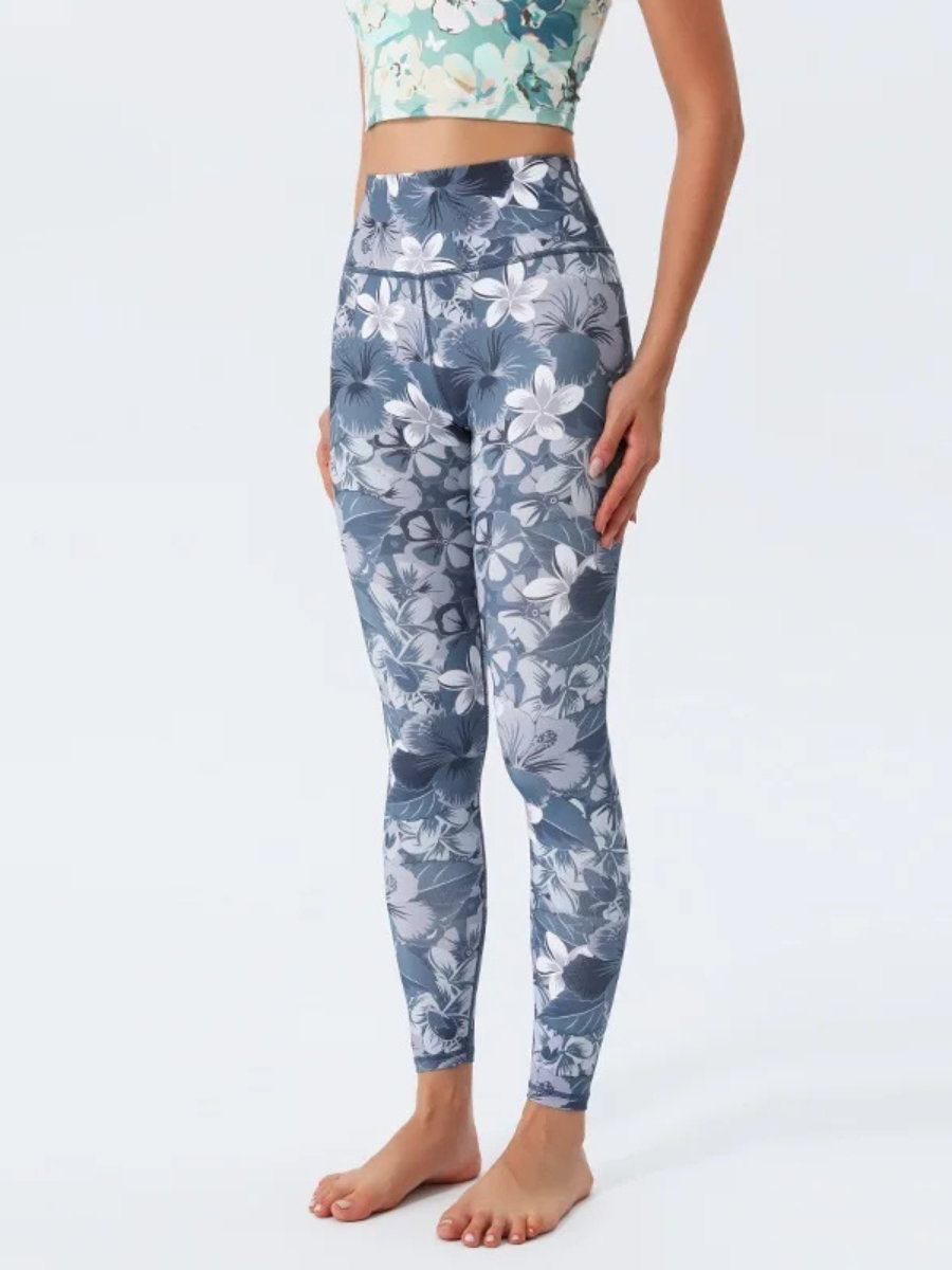Legging Yoga Taille Haute - fleurs / S