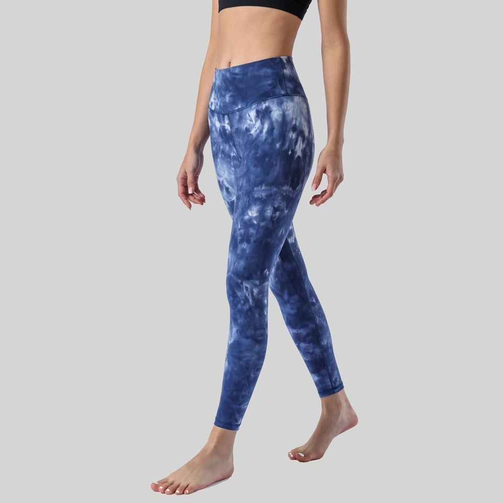 Legging Yoga Tie & Dye - bleu / XS