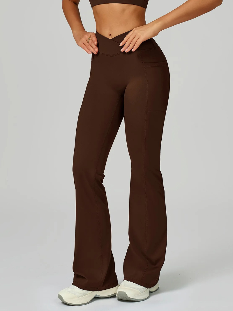 Pantalon Moulant Evasé Femme - marron / S