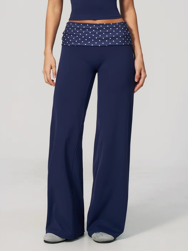 Pantalon Yoga à Pois - bleu marine / S