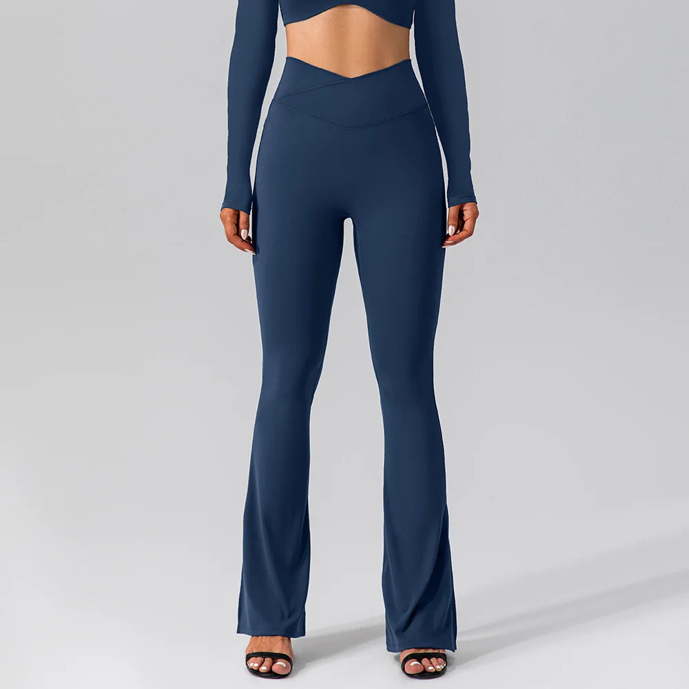 Pantalon Yoga Evasé - bleu foncé / S