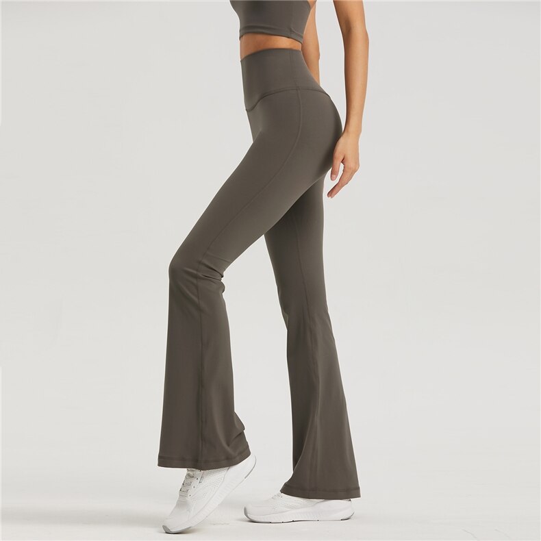Pantalon Yoga Femme Hatha - Kaki / Unique