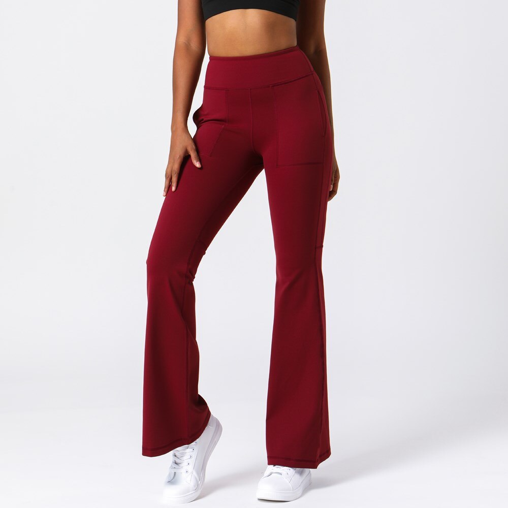 Pantalon Yoga Femme Moderne - rouge / S