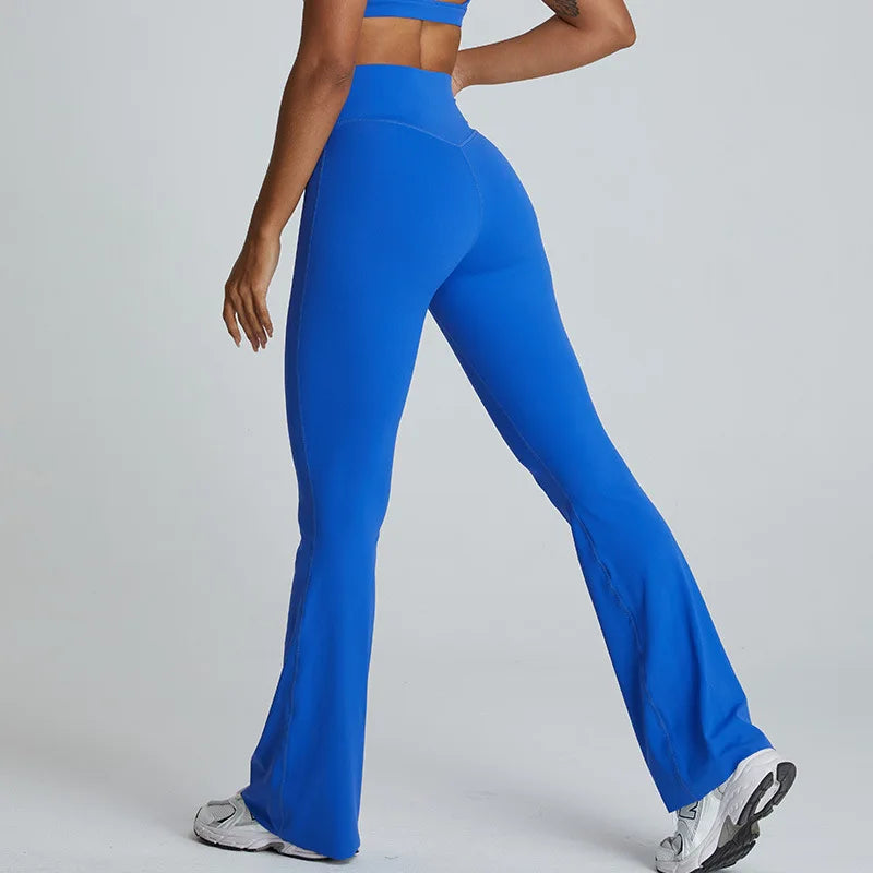 Pantalon Yoga Femme Taille Haute - bleu / S