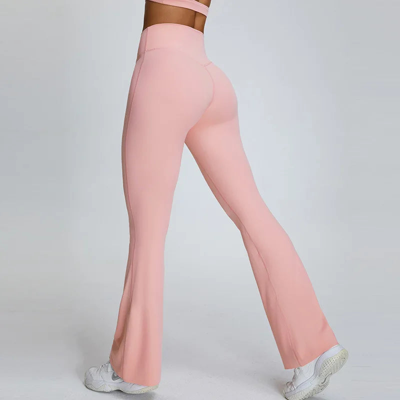 Pantalon Yoga Femme Taille Haute - rose / S