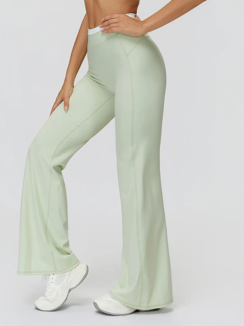 Pantalon Yoga Taille Haute - vert clair / S