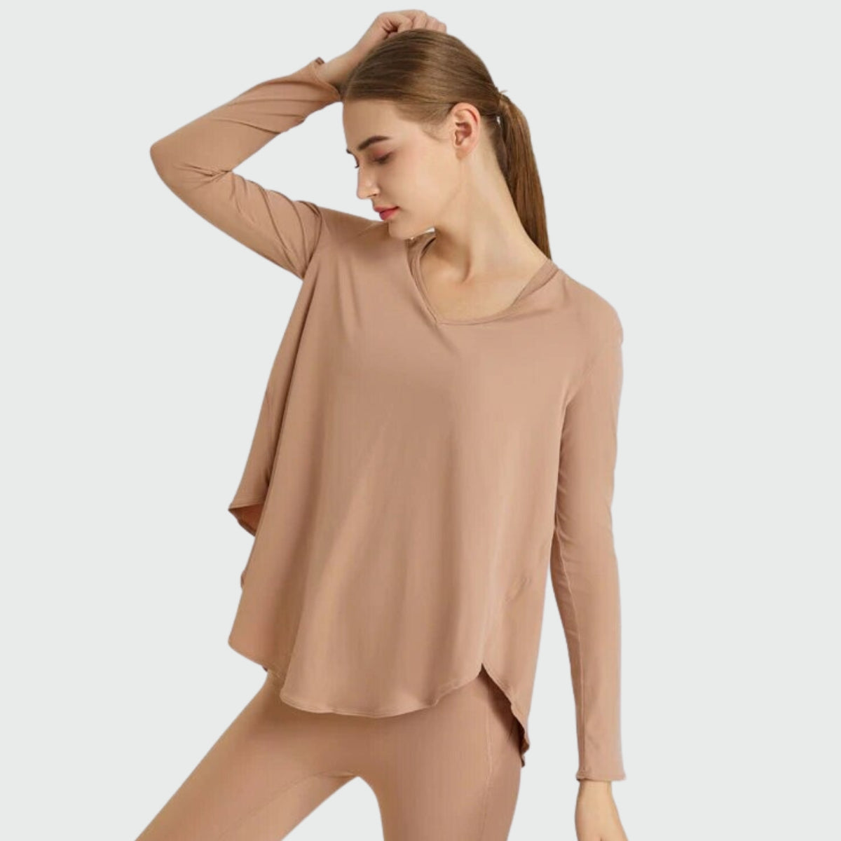 Pull Yoga Ample - marron / XS