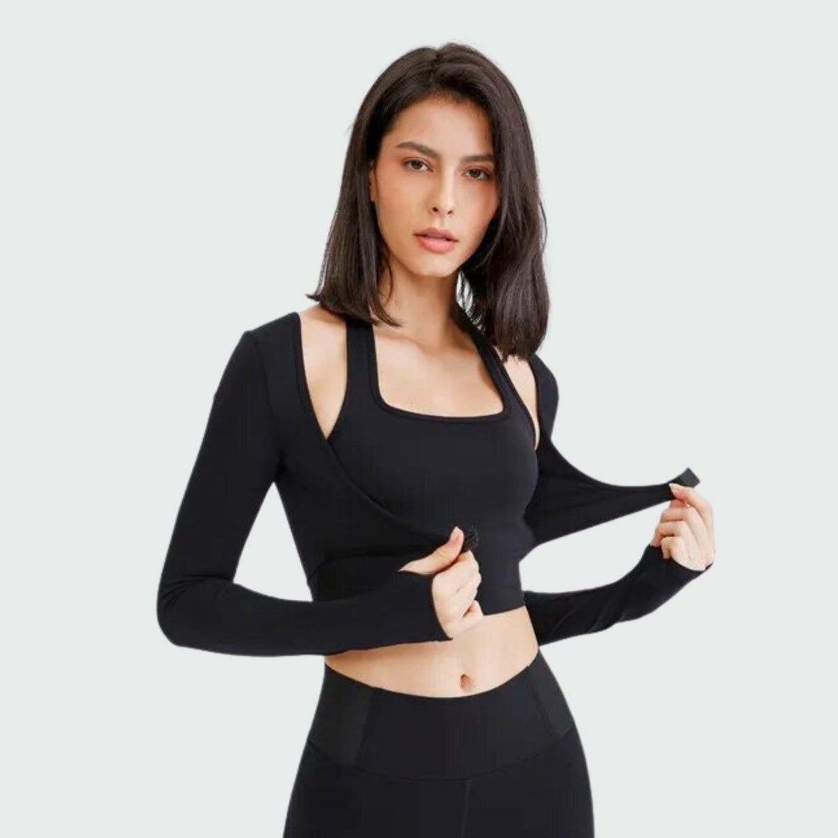 Pull Yoga Brassière Intégrée - noir / S