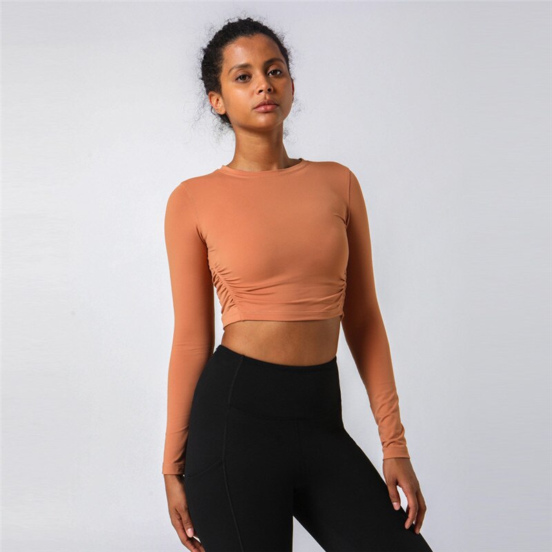 Pull Yoga Crop Top - Marron clair / S