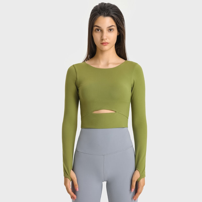 Pull Yoga Manches Longues - Vert / XS
