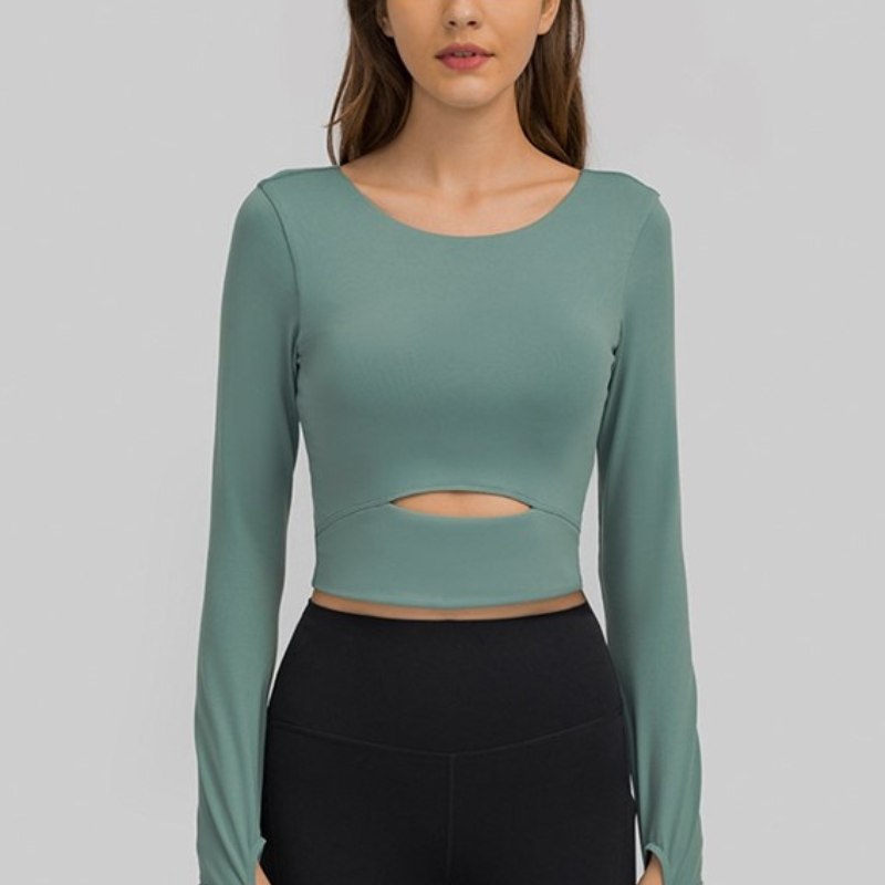 Pull Yoga Manches Longues - Vert foncé / XS