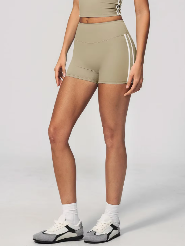 Short Sport Rayures Latérales - kaki / S